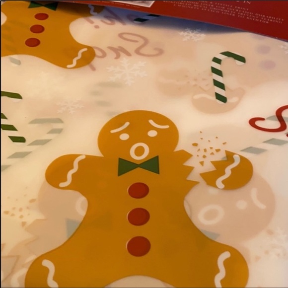 New Gingerbread man premium peva shower curtain. 72x72 Oh Snap! - Picture 3 of 3